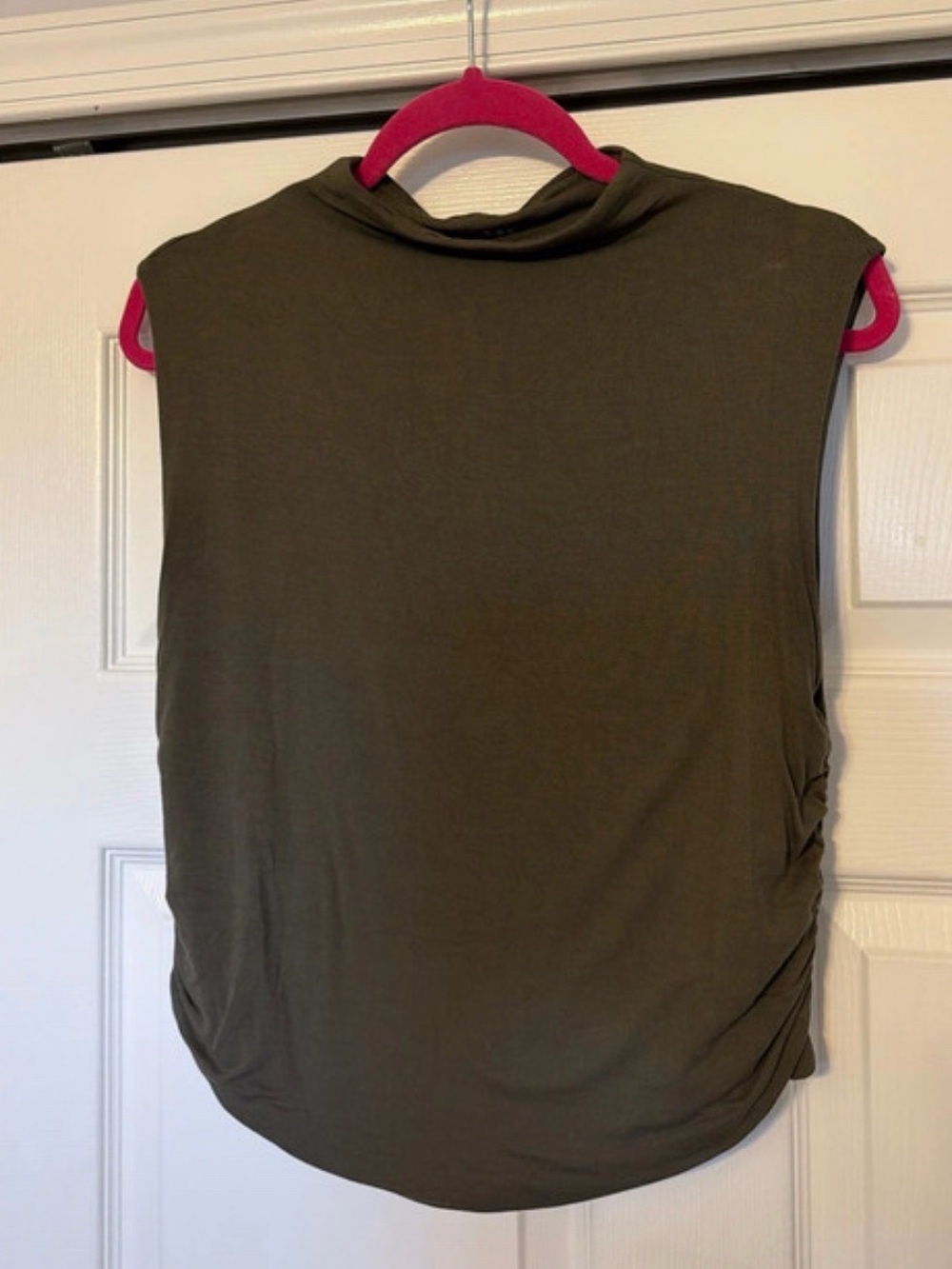 A New Day Sleeveless Mock Neck Tank Top Olive